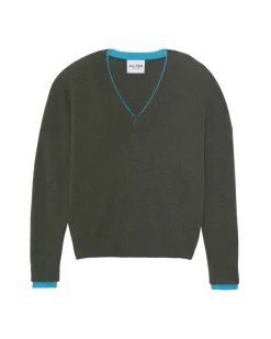 Pull Cachemire Col V Boyfriend Femme