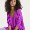 Pull Cachemire Col V Femme Oversize