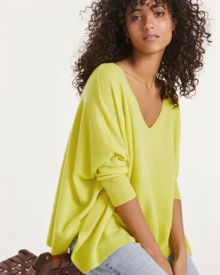 Pull Cachemire Col V Femme Oversize