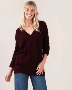 Pull Cachemire Col V Femme Boyfriend