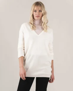 Pull Cachemire Col V Femme Boyfriend