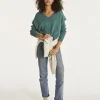Pull Cachemire Col V Liquette Oversize