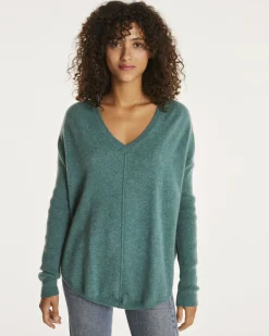 Pull Cachemire Col V Liquette Oversize