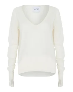 Pull Cachemire Col V Manches Mitaines