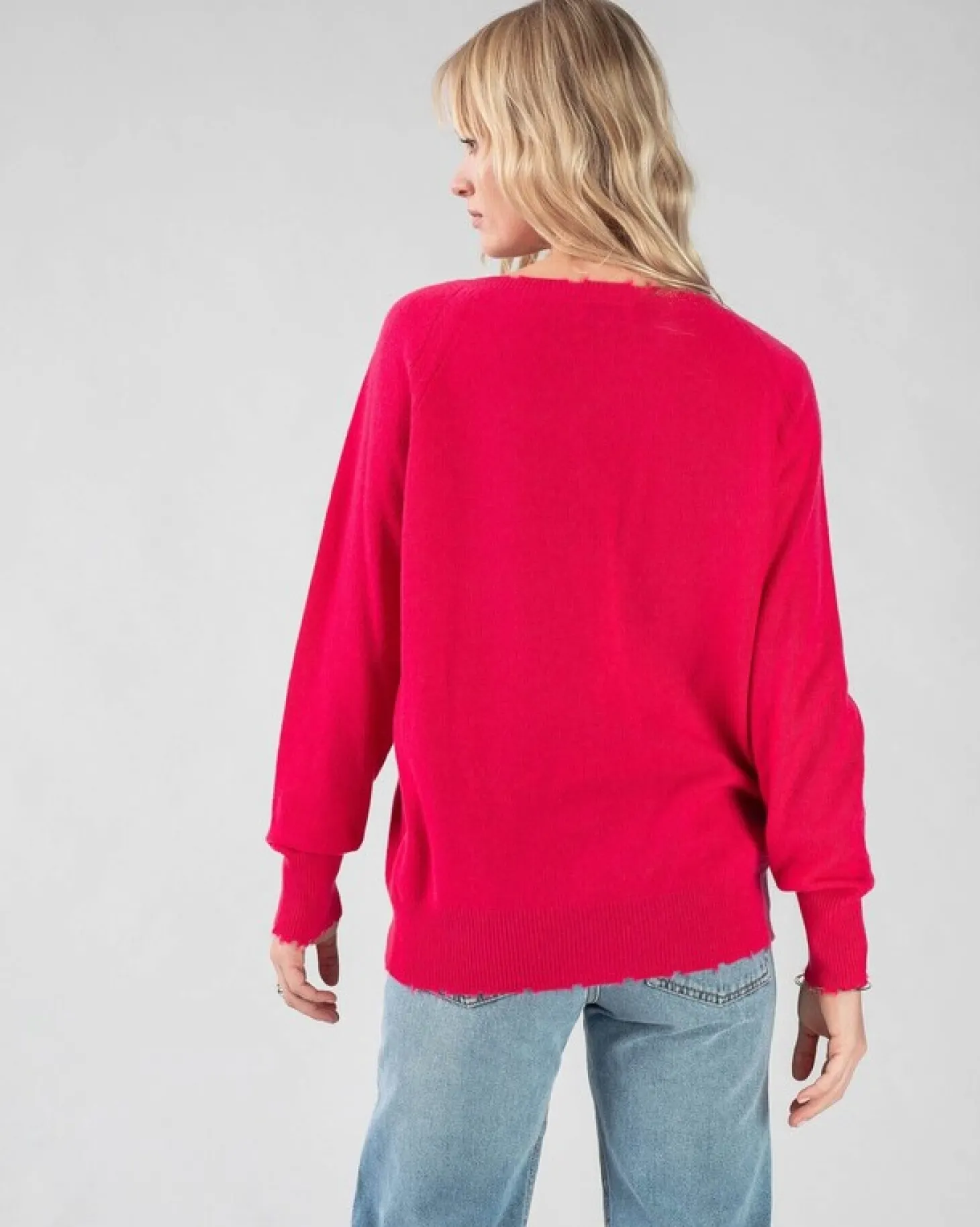 Pull Cachemire Col V Manches Longues