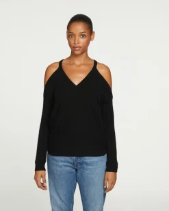 Pull Cachemire Col V Ouverture Epaule