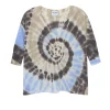 Pull Cachemire Col V Oversize Tie & Dye, 2 Fils