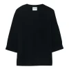 Pull Cachemire Col V Oversize Manche 3/4