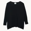 Pull Cachemire Col V Oversize Manche 3/4