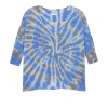 Pull Cachemire Col V Oversize Tie & Dye, 2 Fils