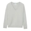 Pull Cachemire Col V Oversize Femme