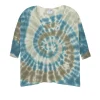 Pull Cachemire Col V Oversize Tie & Dye, 2 Fils