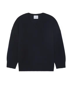 Pull Cachemire Col V Oversize, 4 Fils