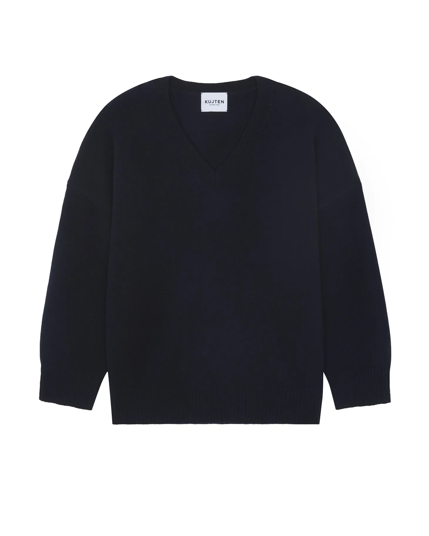 Pull Cachemire Col V Oversize, 4 Fils
