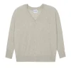Pull Cachemire Col V Oversize, 2 Fils