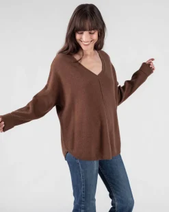 Pull Cachemire Col V Oversize Liquette