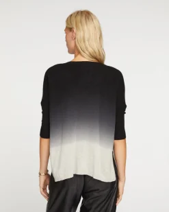 Pull Cachemire Col V Oversize Manches 3/4