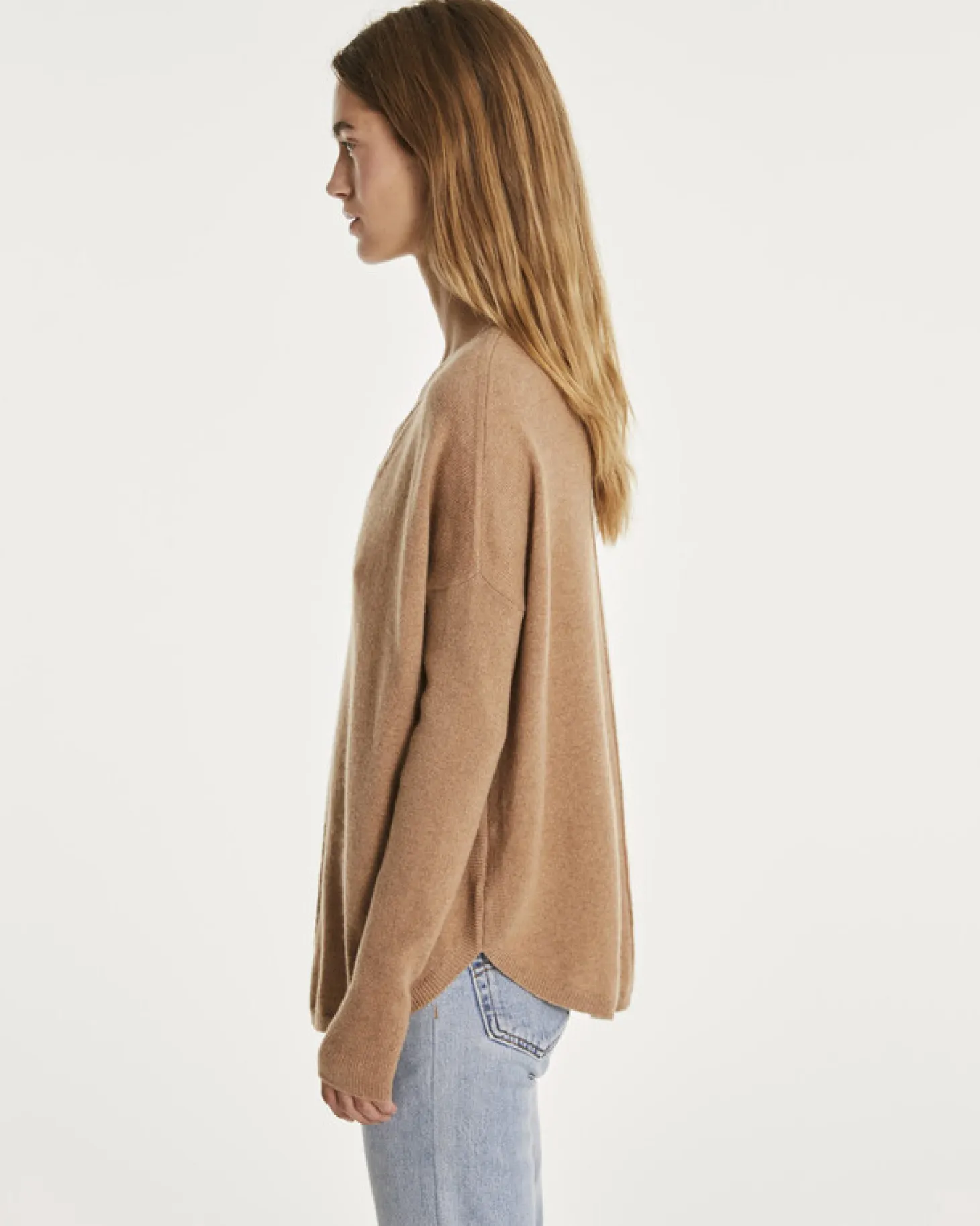 Pull Cachemire Col V Oversize Liquette