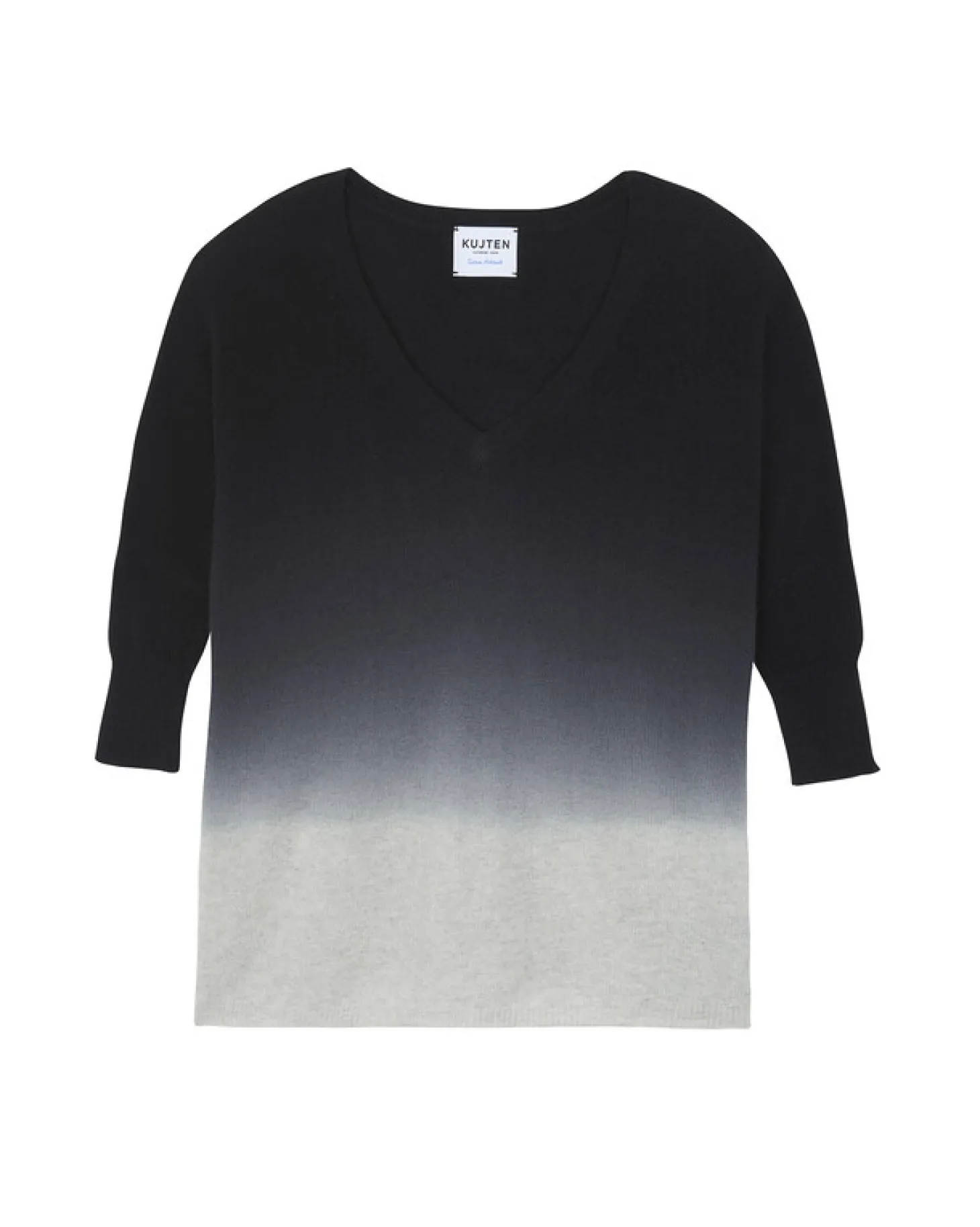 Pull Cachemire Col V Oversize Manches 3/4