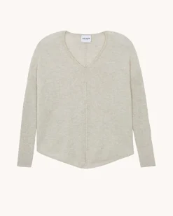 Pull Cachemire Col V Oversize Liquette, 2 Fils
