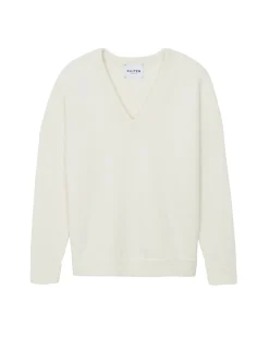 Pull Cachemire Col V Oversize Femme