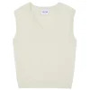 Pull Cachemire Col V Sans Manches Femme