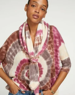 Pull Cachemire Col V Tie & Dye