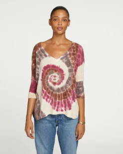 Pull Cachemire Col V Tie & Dye