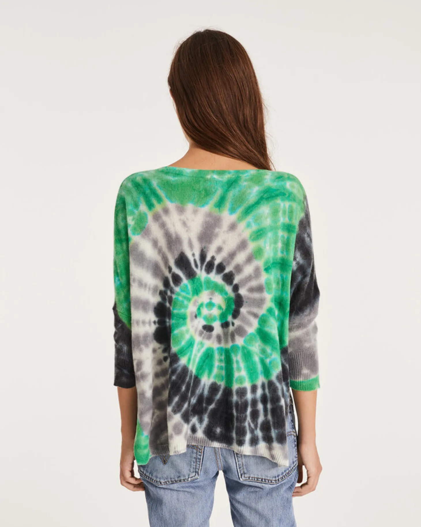 Pull Cachemire Col V Tie & Dye