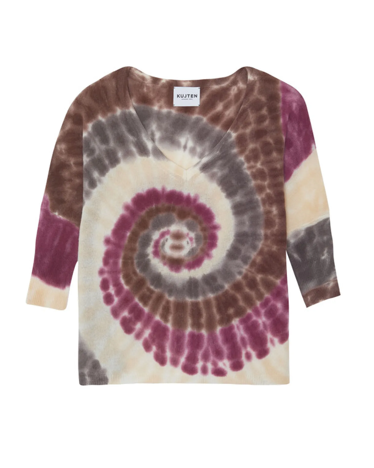 Pull Cachemire Col V Tie & Dye
