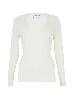 Pull Cachemire Cotele Col V, 2 Fils