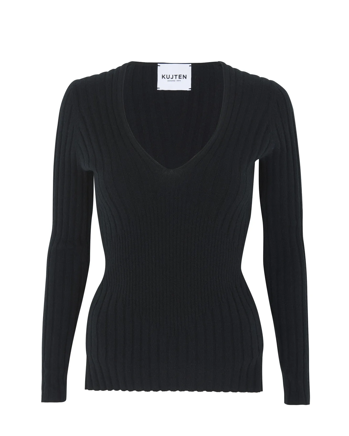 Pull Cachemire Cotele Col V, 2 Fils