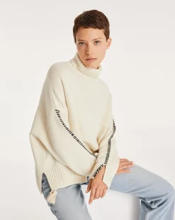 Pull Cachemire Court Femme Col Roule