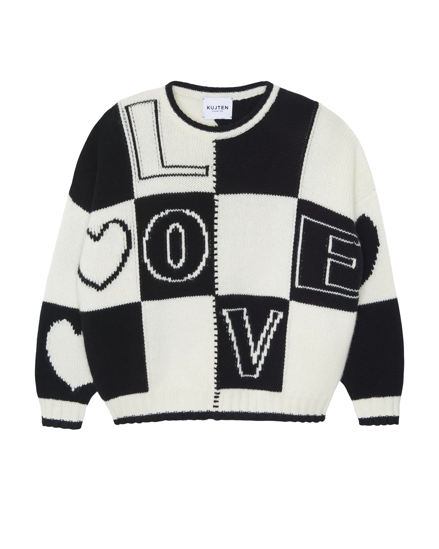 Pull Cachemire Cropped Col Rond Femme