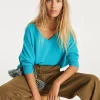 Pull Cachemire Femme Col V Oversize