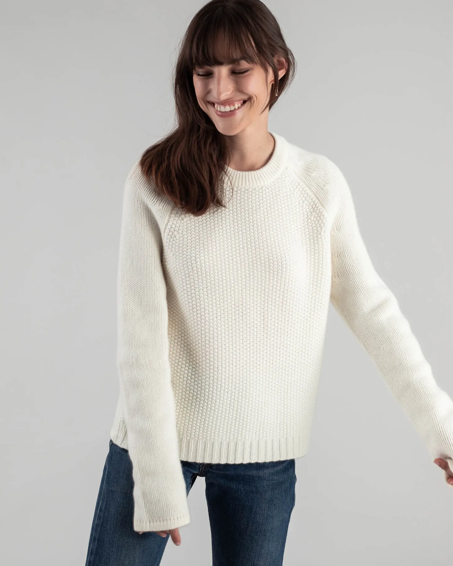 Pull Cachemire Femme Col Rond Court