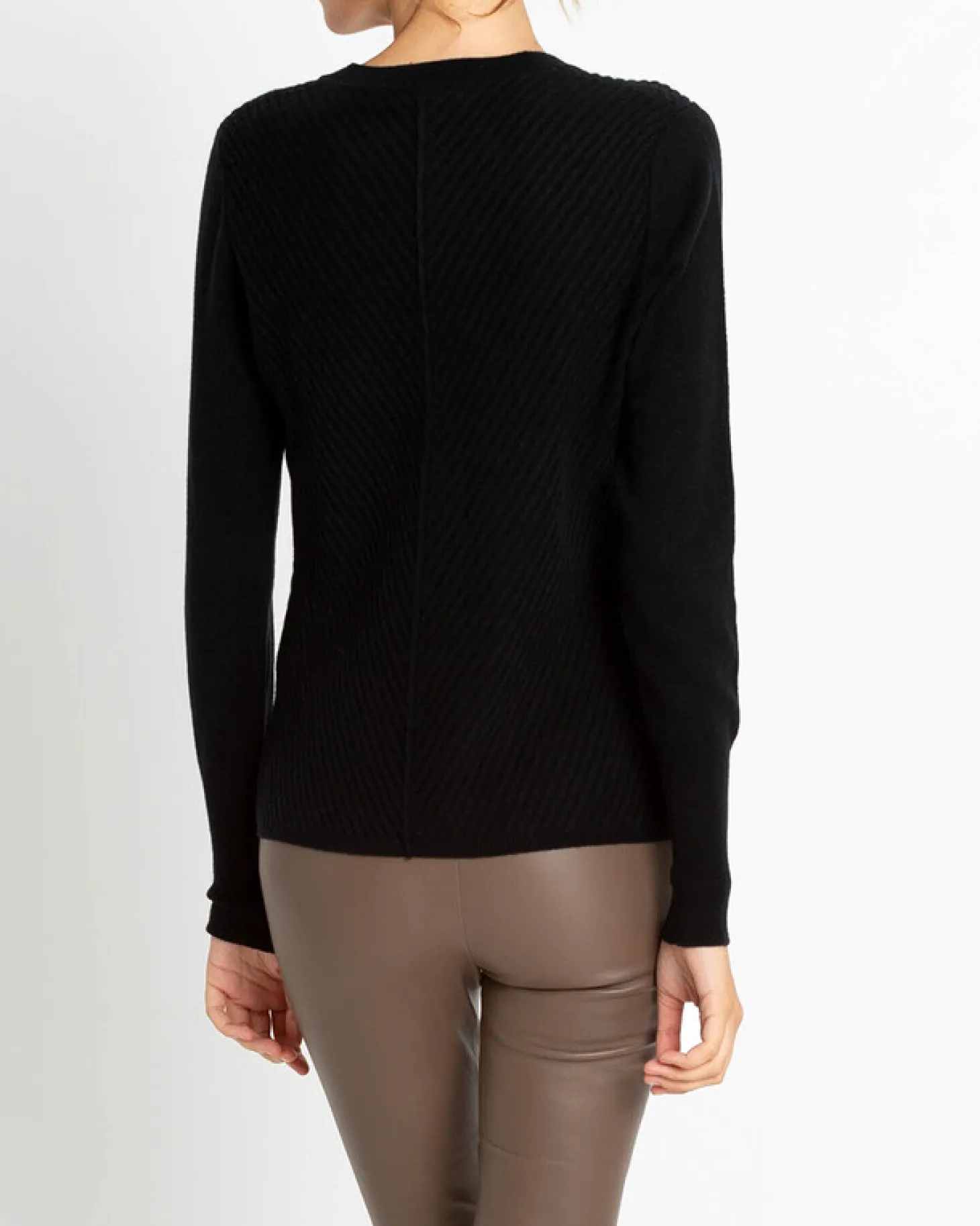 Pull Cachemire Femme Col Rond Chevron