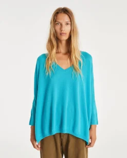 Pull Cachemire Femme Col V Oversize