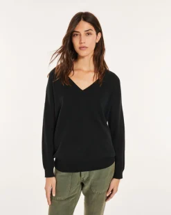 Pull Cachemire Femme Col V Boyfriend