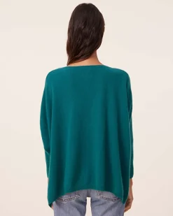 Pull Cachemire Femme Col V Oversize, 2 Fils
