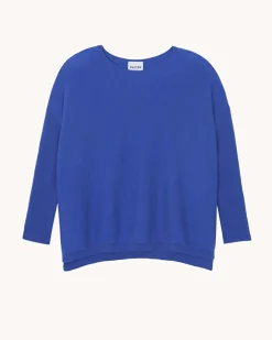 Pull Cachemire Femme Col Rond Oversize, 2 Fils