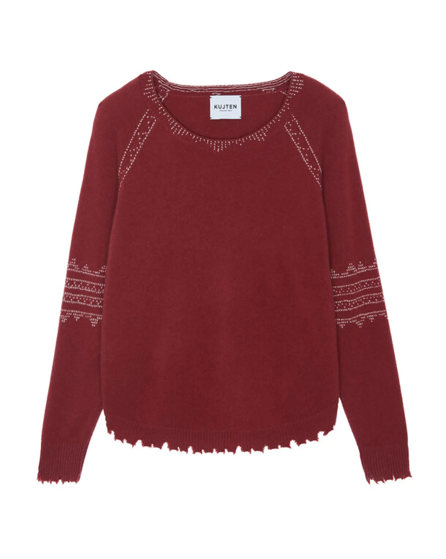 Pull Cachemire Femme Col Rond Broderie
