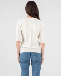 Pull Cachemire Femme Uni Manches Courtes