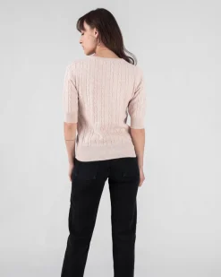 Pull Cachemire Femme Uni Manches Courtes