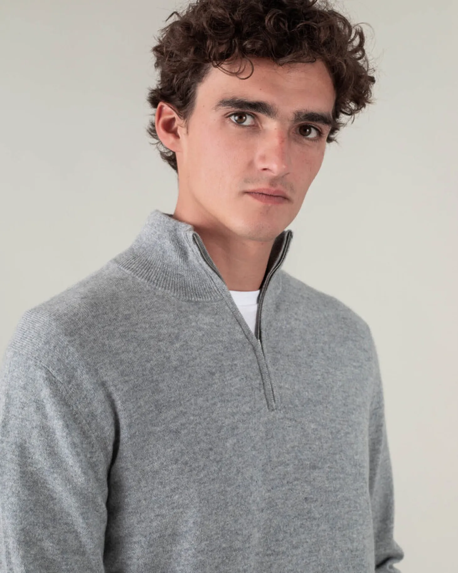 Pull Cachemire Homme Col Roule Uni Avec Patchs Aux Coudes