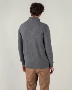 Pull Cachemire Homme Col Camionneur Uni