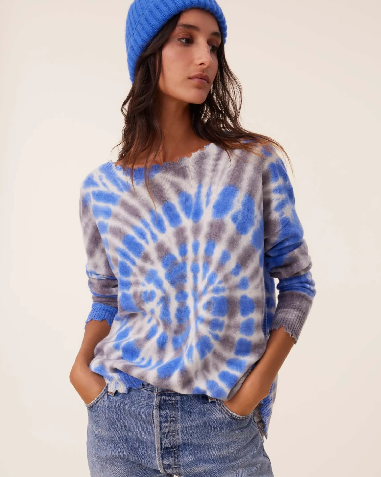 Pull Cachemire Liquette Tie & Dye, 2 Fils