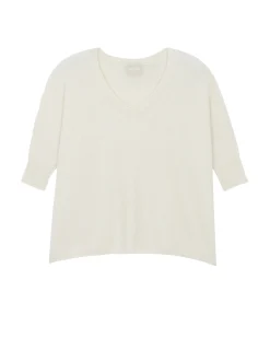 Pull Cachemire Oversize Manches 3/4, 6 Fils