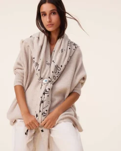 Pull Cachemire Oversize Manches 3/4, 6 Fils