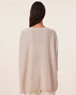 Pull Cachemire Oversize Manches 3/4, 6 Fils
